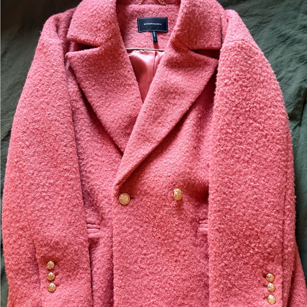 BCBGMaxAzria light mauve pink Pea Coat - Picture 4 of 6